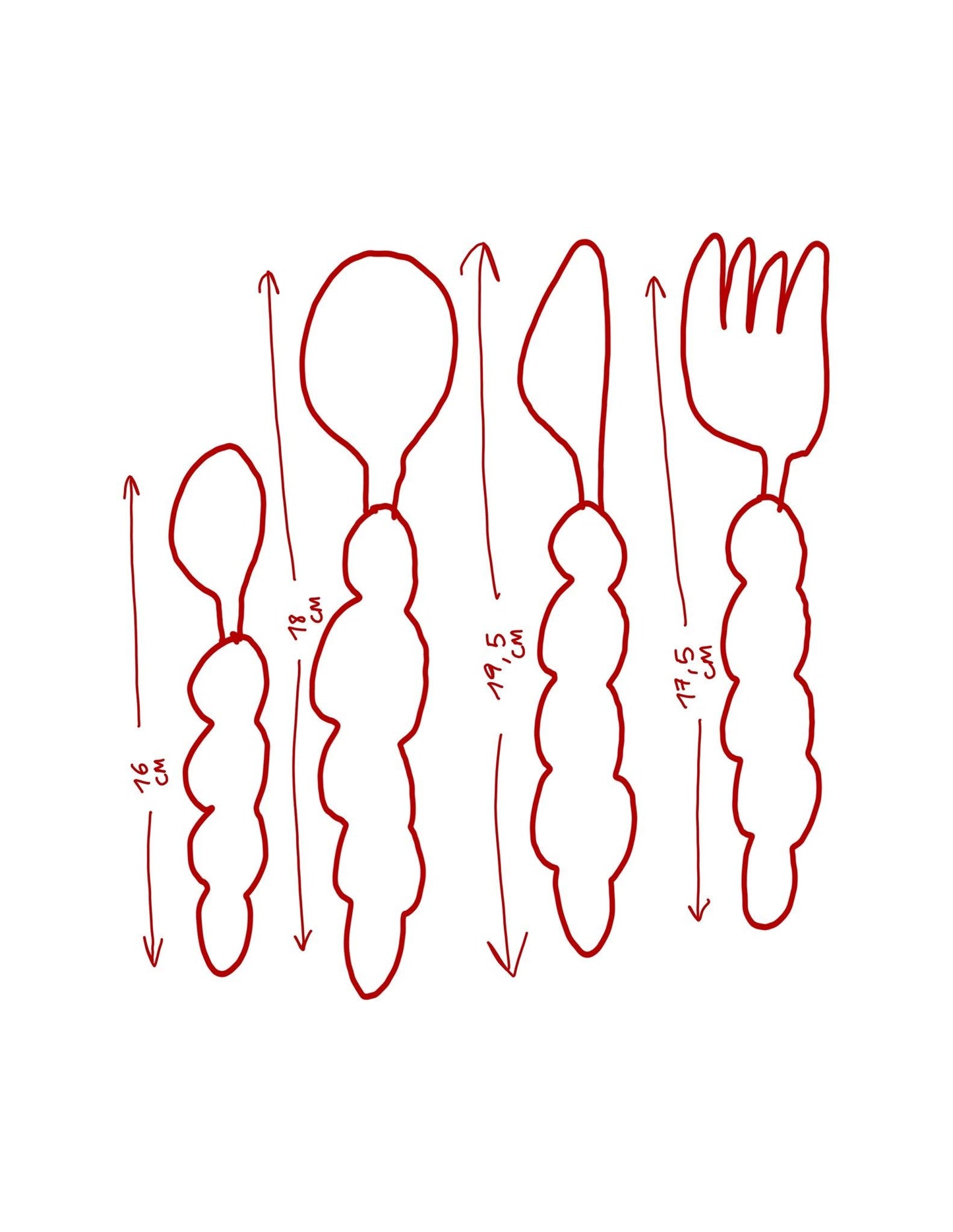 Perlita Cutlery Set - White