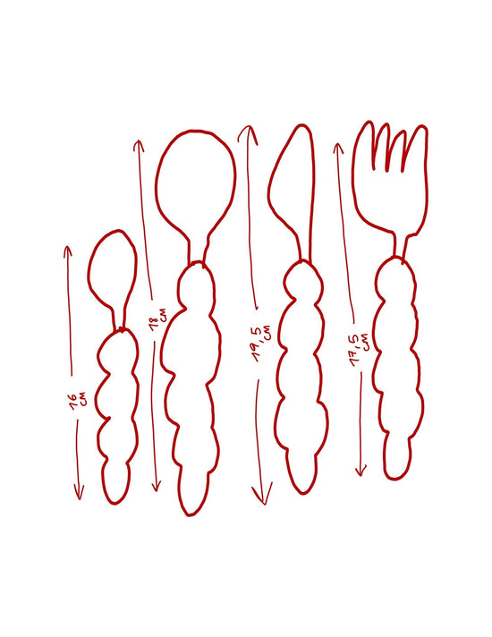 Perlita Cutlery Set - White