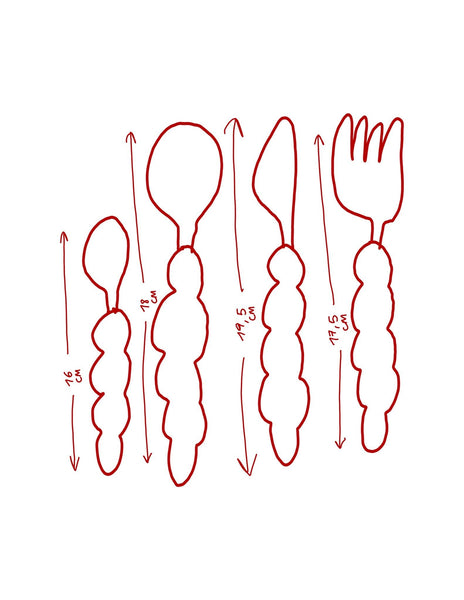 Perlita Cutlery Set - White