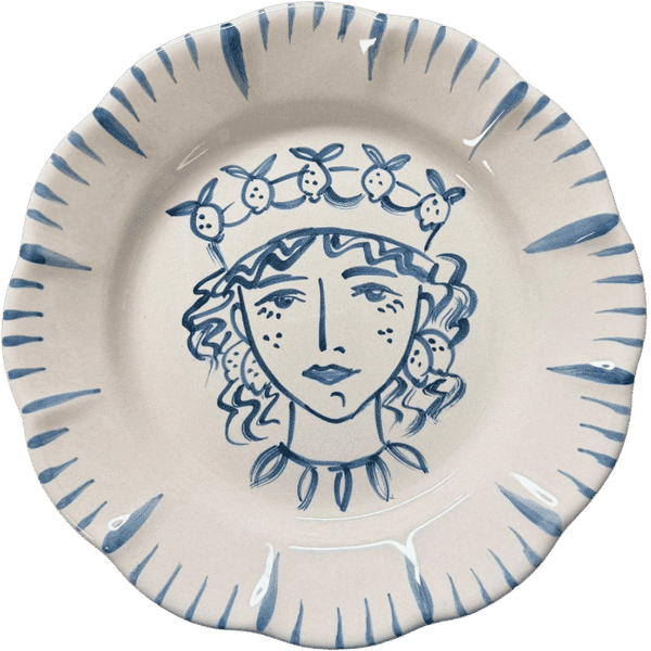 Re Di Sicilia Plate Lemon Woman - 20cm