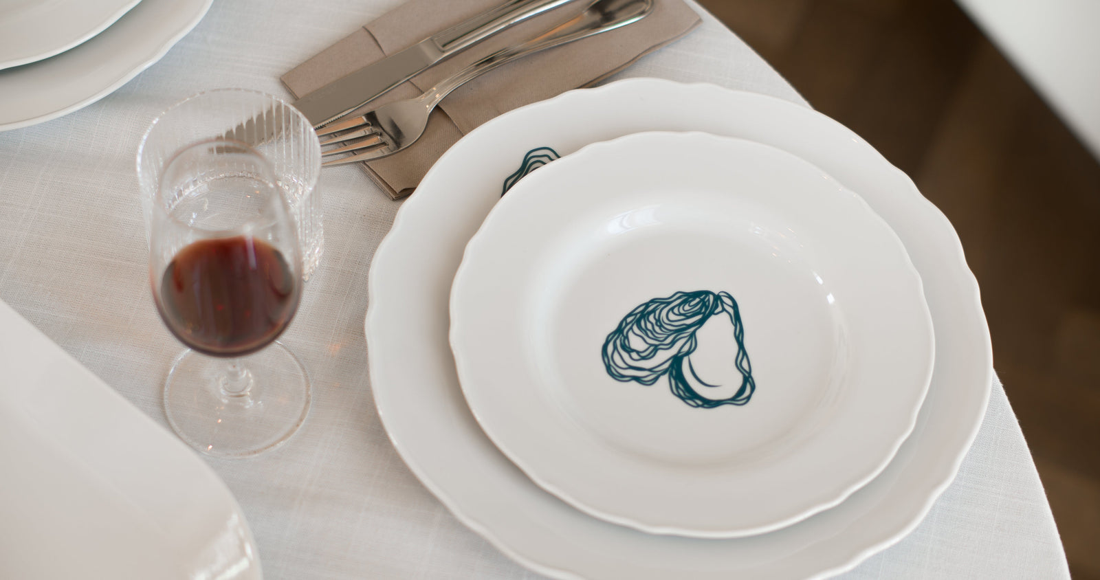 Oysters Set - Teal DIY Plate Sticker Decoration