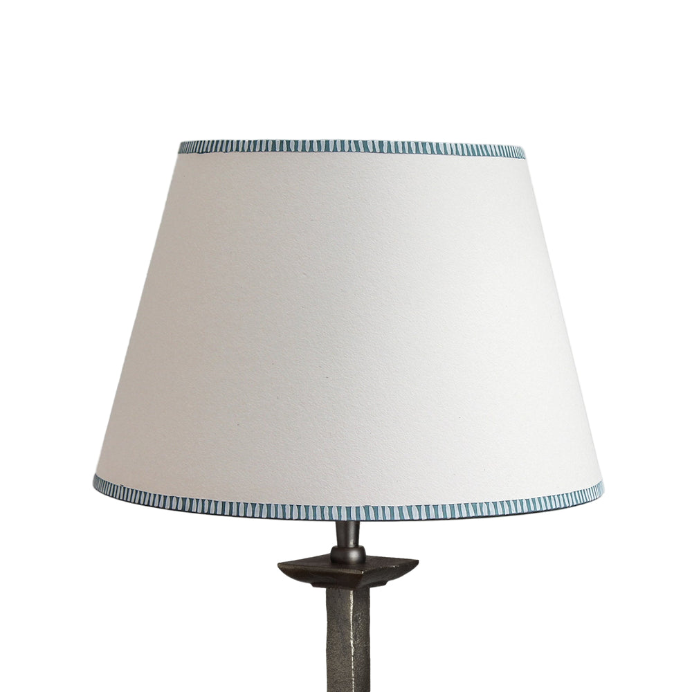 Striped Edge - Hand Painted Empire Lampshade With Striped Boarder