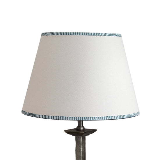 Striped Edge - Hand Painted Empire Lampshade With Striped Boarder