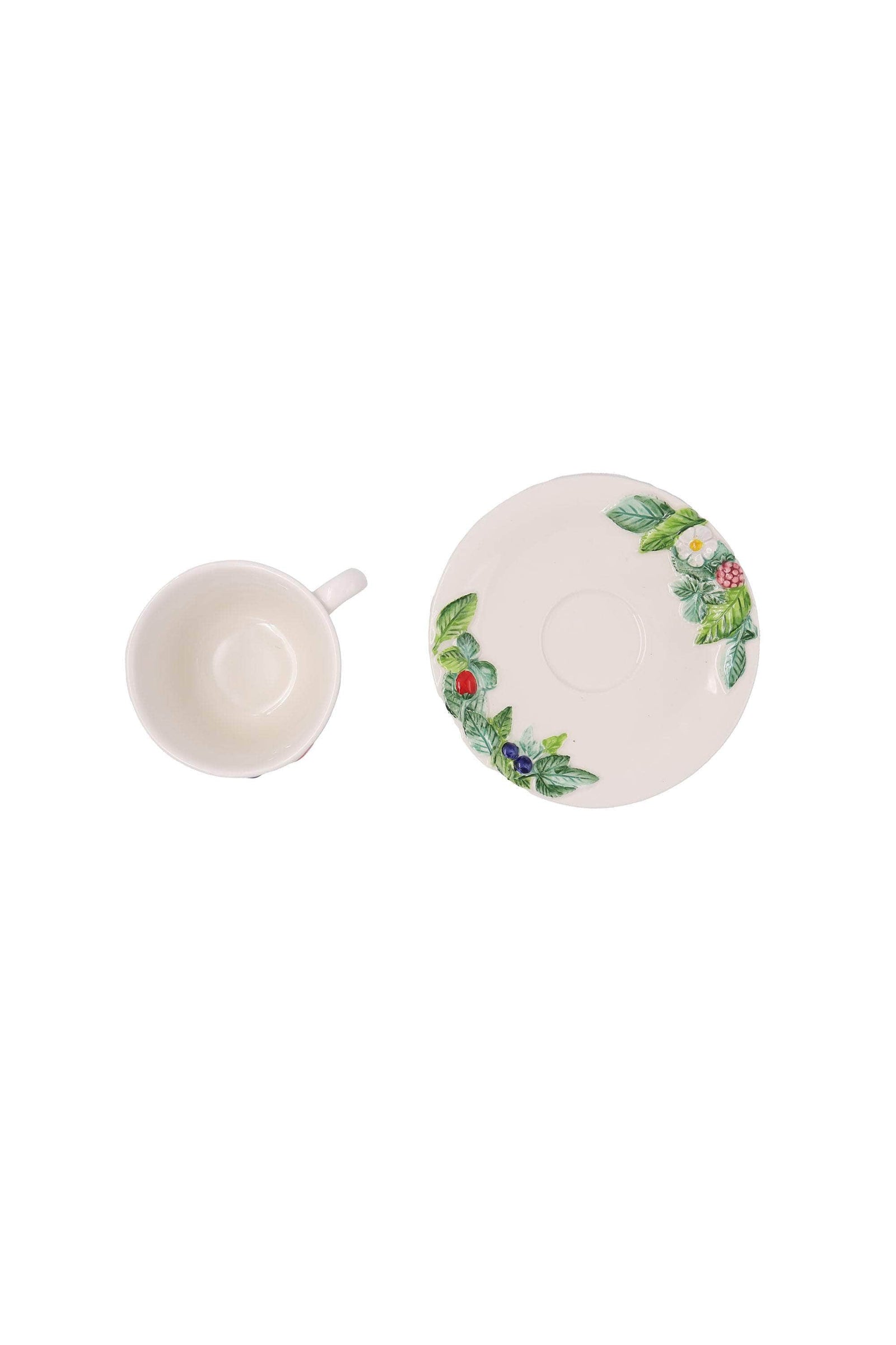Frutti Di Bosco Teacup & Saucer,  Set Of 2