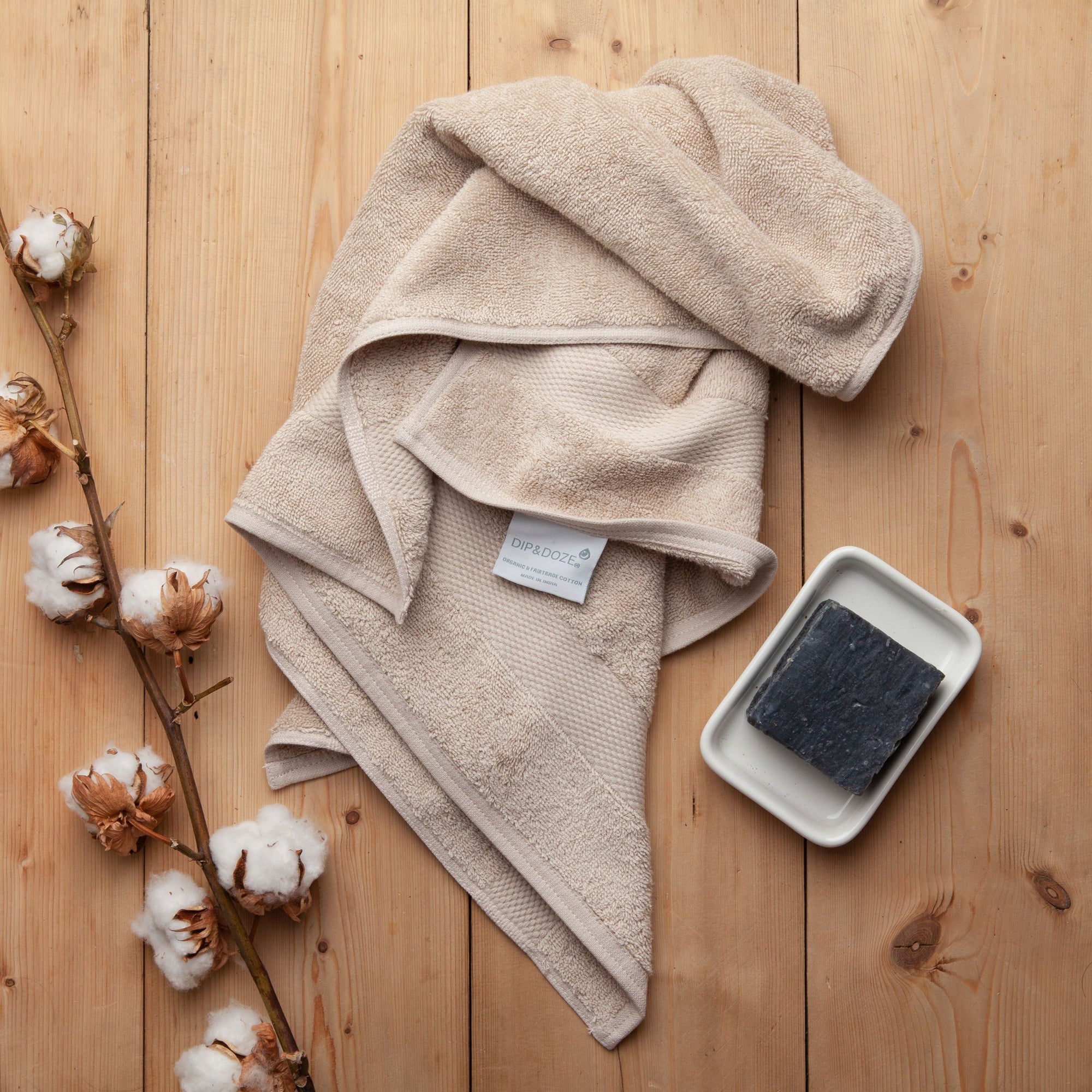 Luxury Organic Cotton Flax Towels