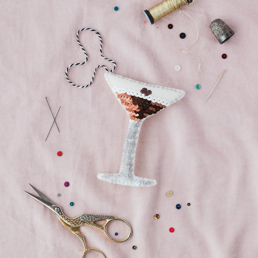 The Espresso Martini Sequin Ornament