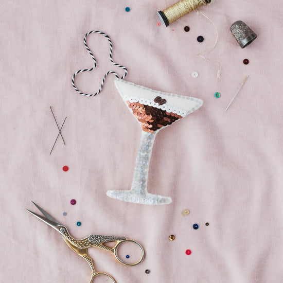 The Espresso Martini Sequin Ornament