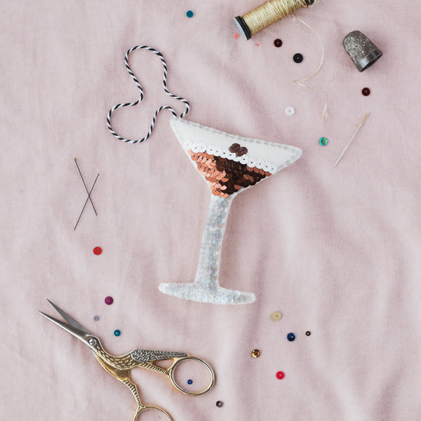 The Espresso Martini Sequin Ornament