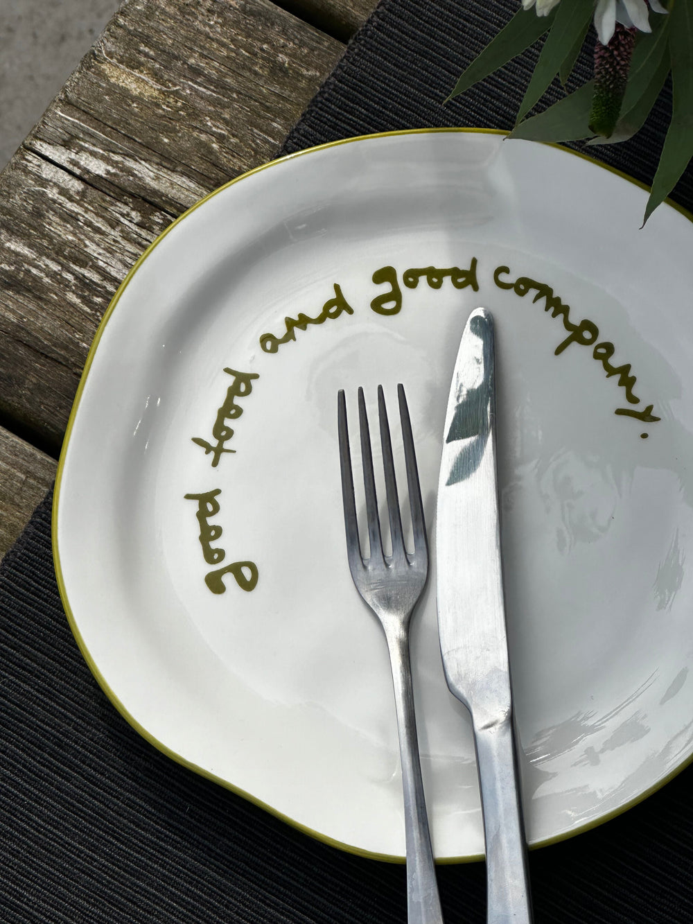 Statement Plate | 'Good Food And Good Company'