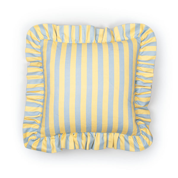 Linen Ruffle Cushion in Trianon