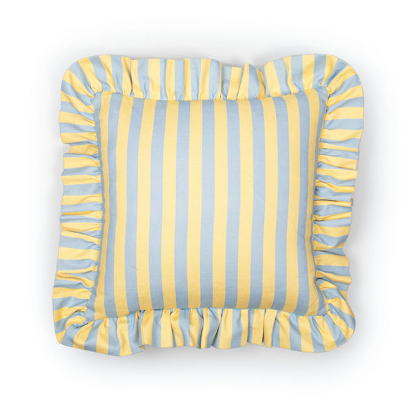 Linen Ruffle Cushion in Trianon