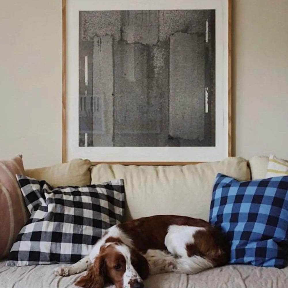 Cushion Cover Checked Blue