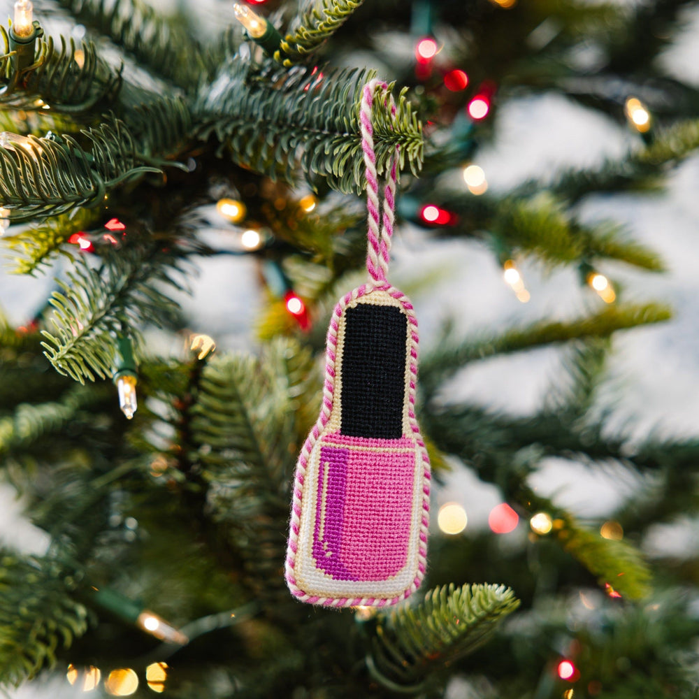 Needlepoint Icon Ornament - Nail Polish Bottle