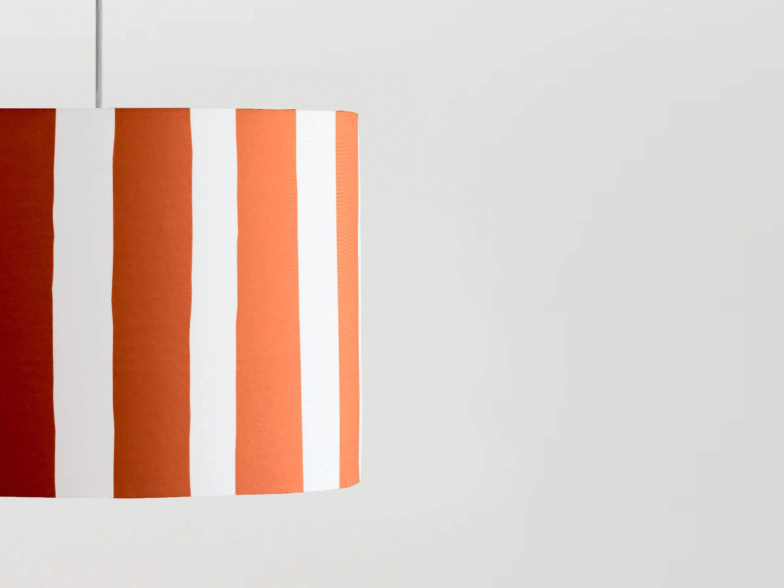 Peel orange & white stripe printed shade