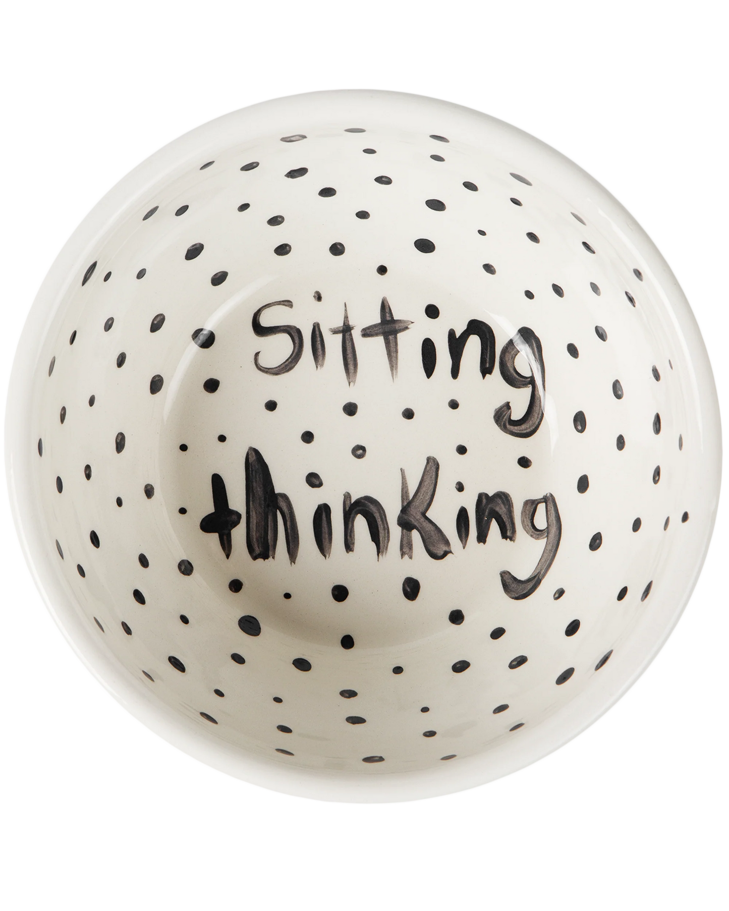 "Sitting Thinking" Hand Painted Bowl 1/12