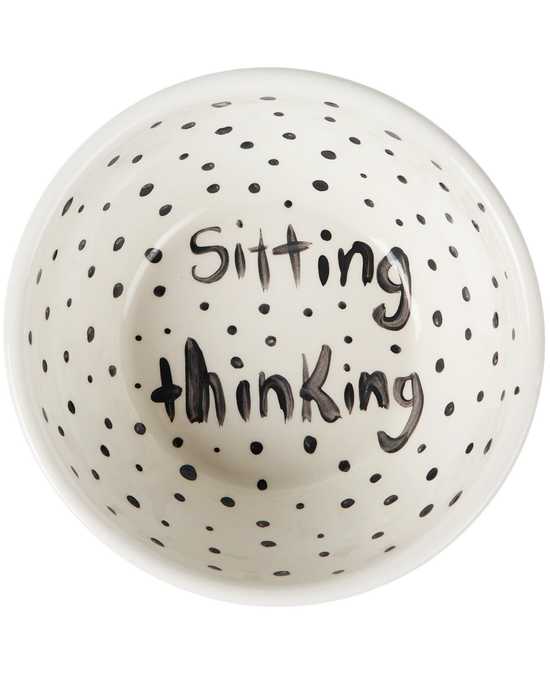 "Sitting Thinking" Hand Painted Bowl 1/12