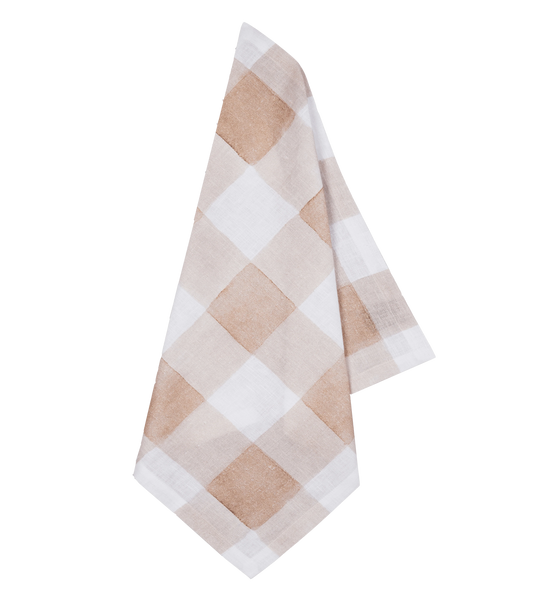 Pink Gingham Napkins, Set of Four