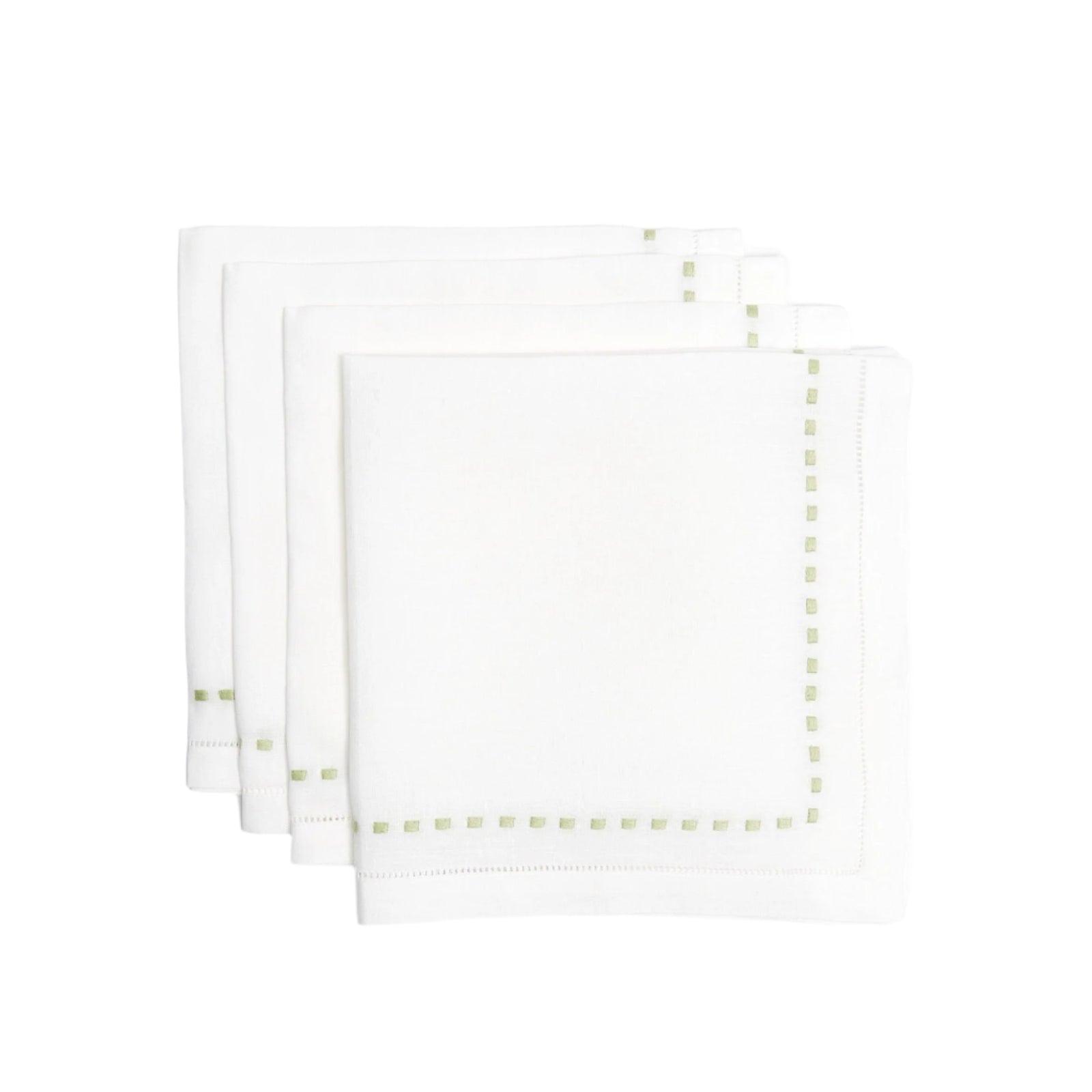 Green Dash Linen Napkins (set of 4)