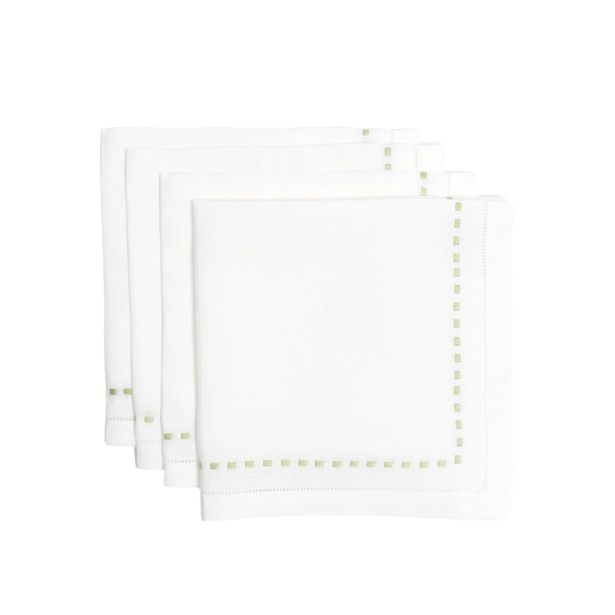 Green Dash Linen Napkins (set of 4)