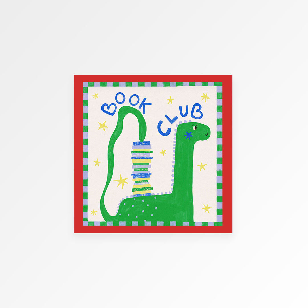 Book Club Dinosaur Kids Print