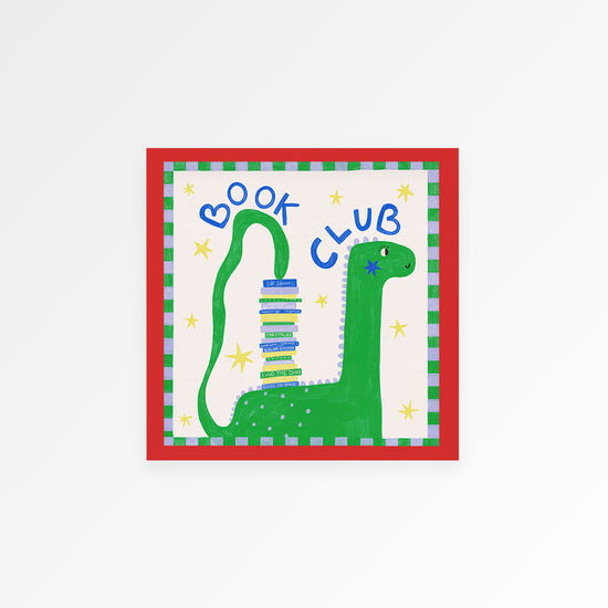 Book Club Dinosaur Kids Print