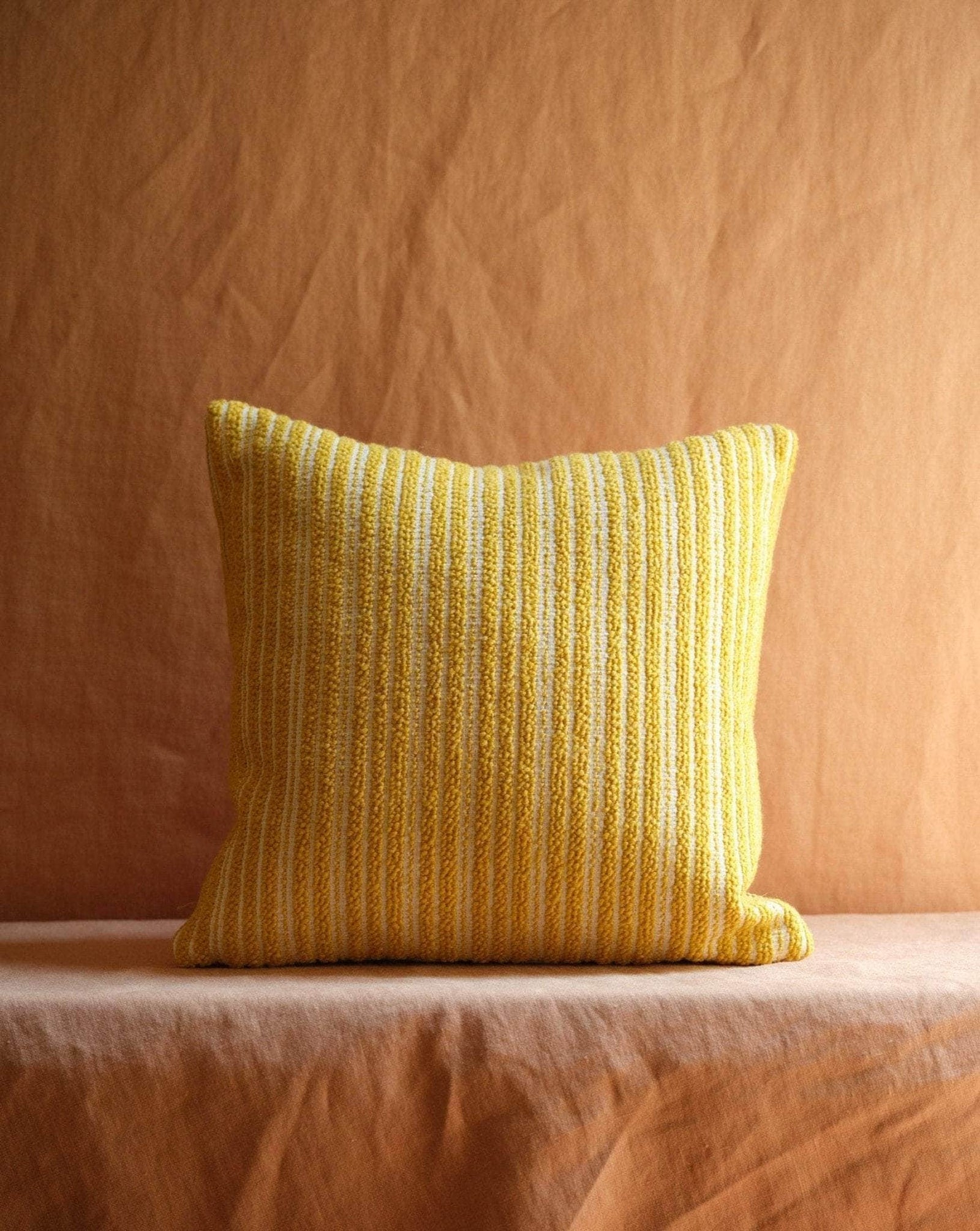 Striped Mustard Pillow
