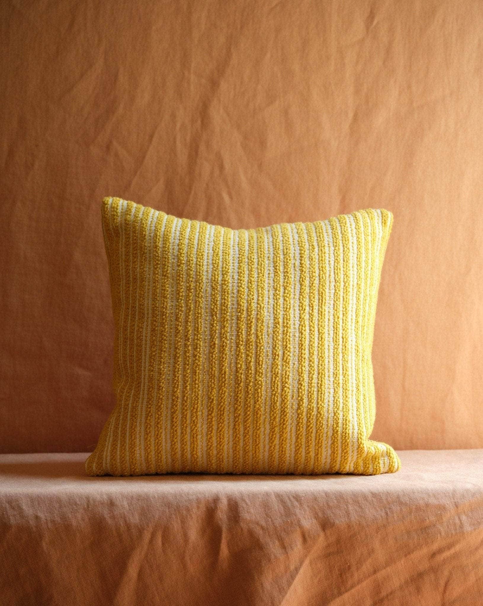 Striped Mustard Pillow