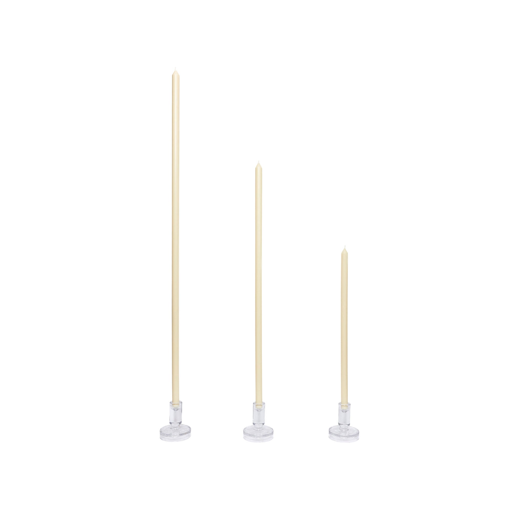 Ivory Tapered METRE Candle Pair