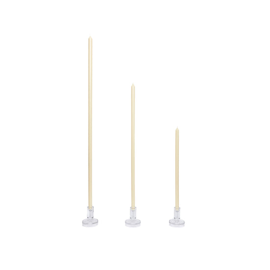 Ivory Tapered METRE Candle Pair