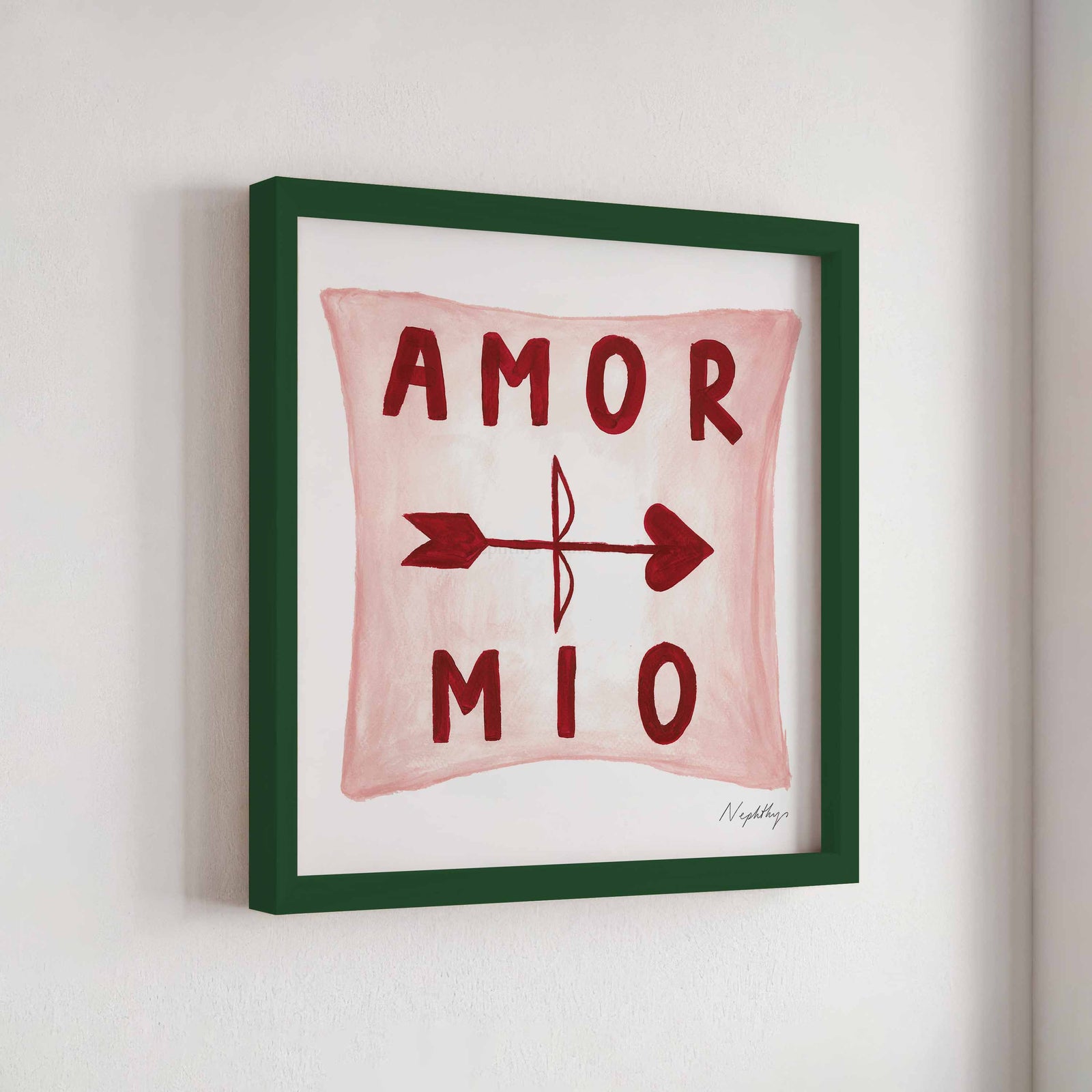Amor Mio Pillow Print