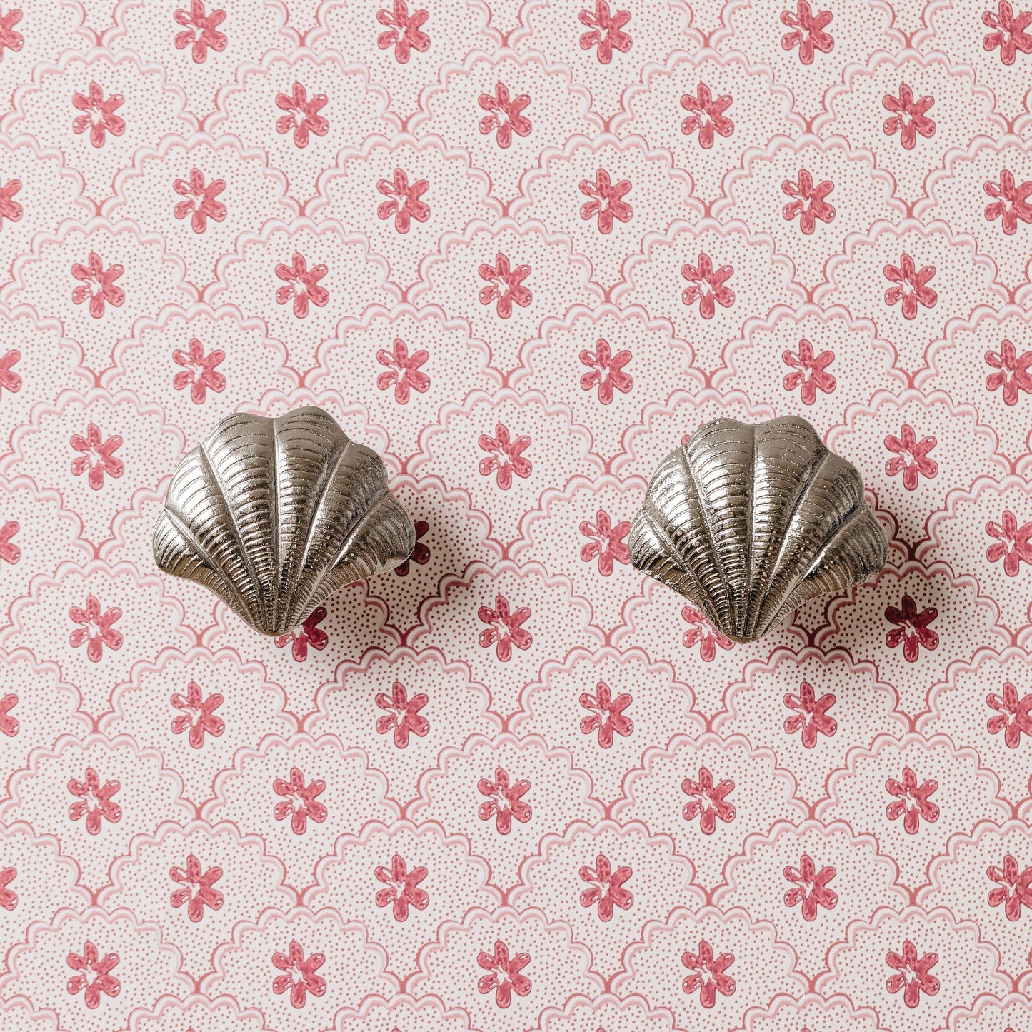 Curved Shell Knob, Anqtiue Brass
