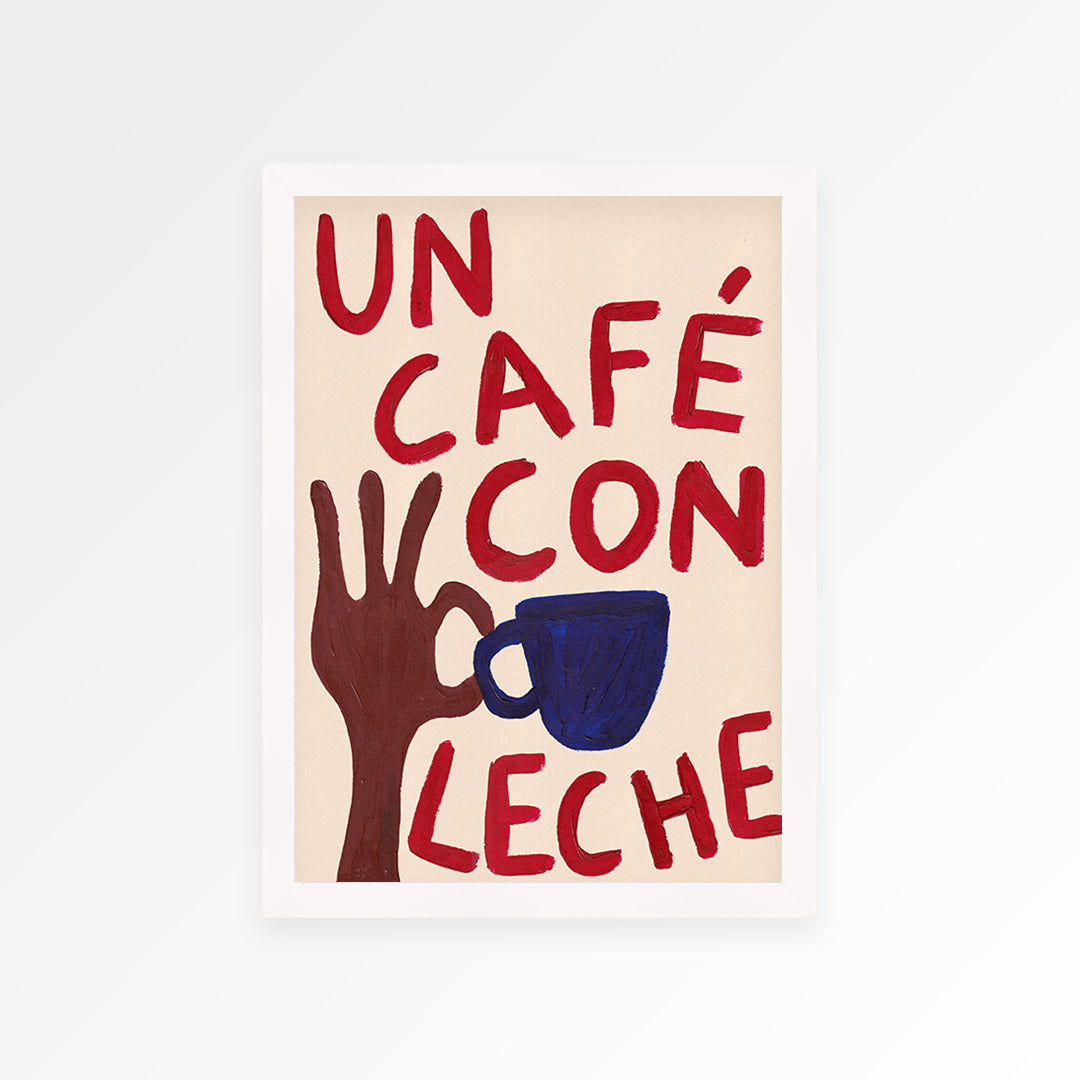 "Café Con Leche" Hand Painted Print