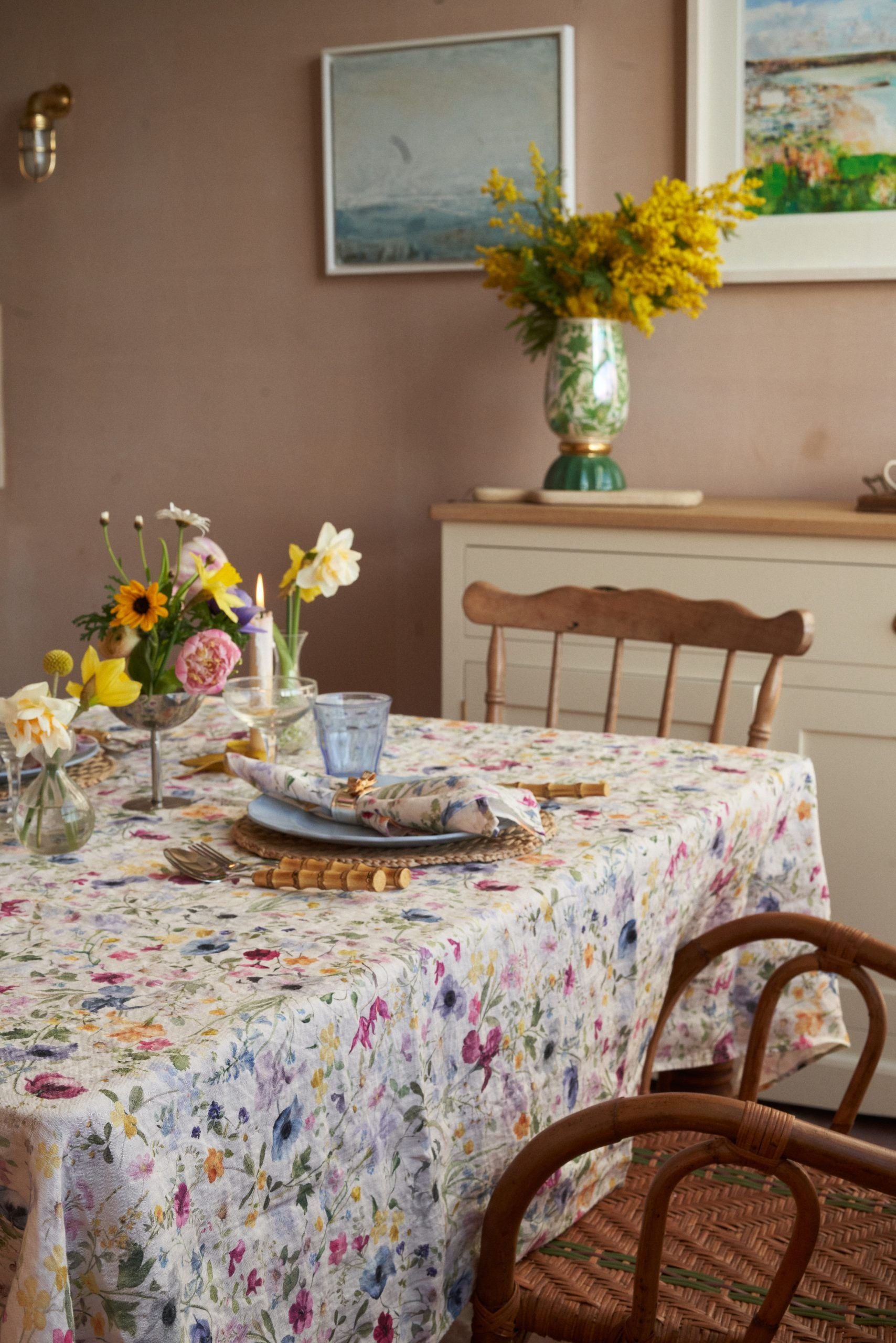 Spring Carpet Linen Tablecloth