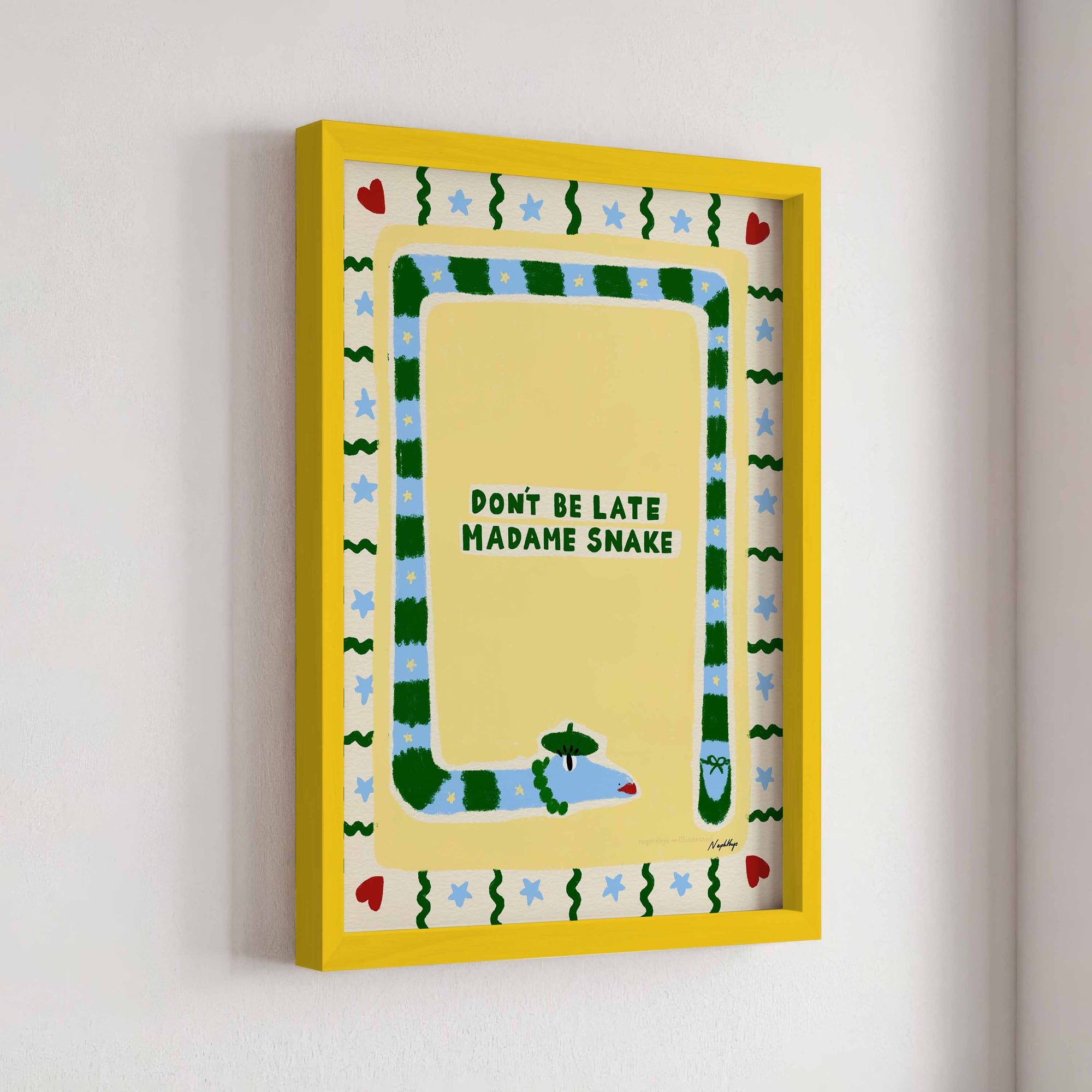 Don't Be Late Madame Snake Print