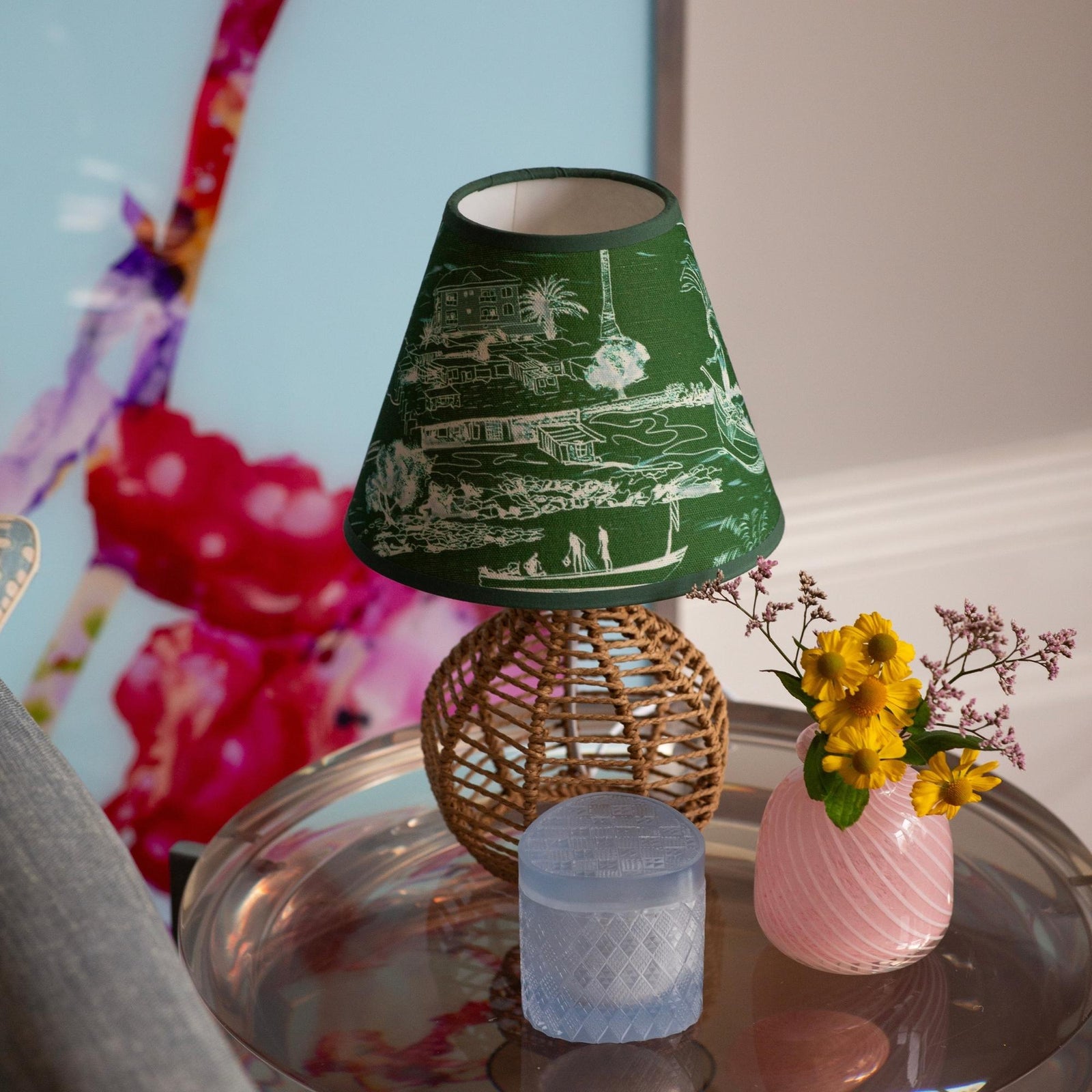 Banana Island | Palm Green 8" Empire Lampshade
