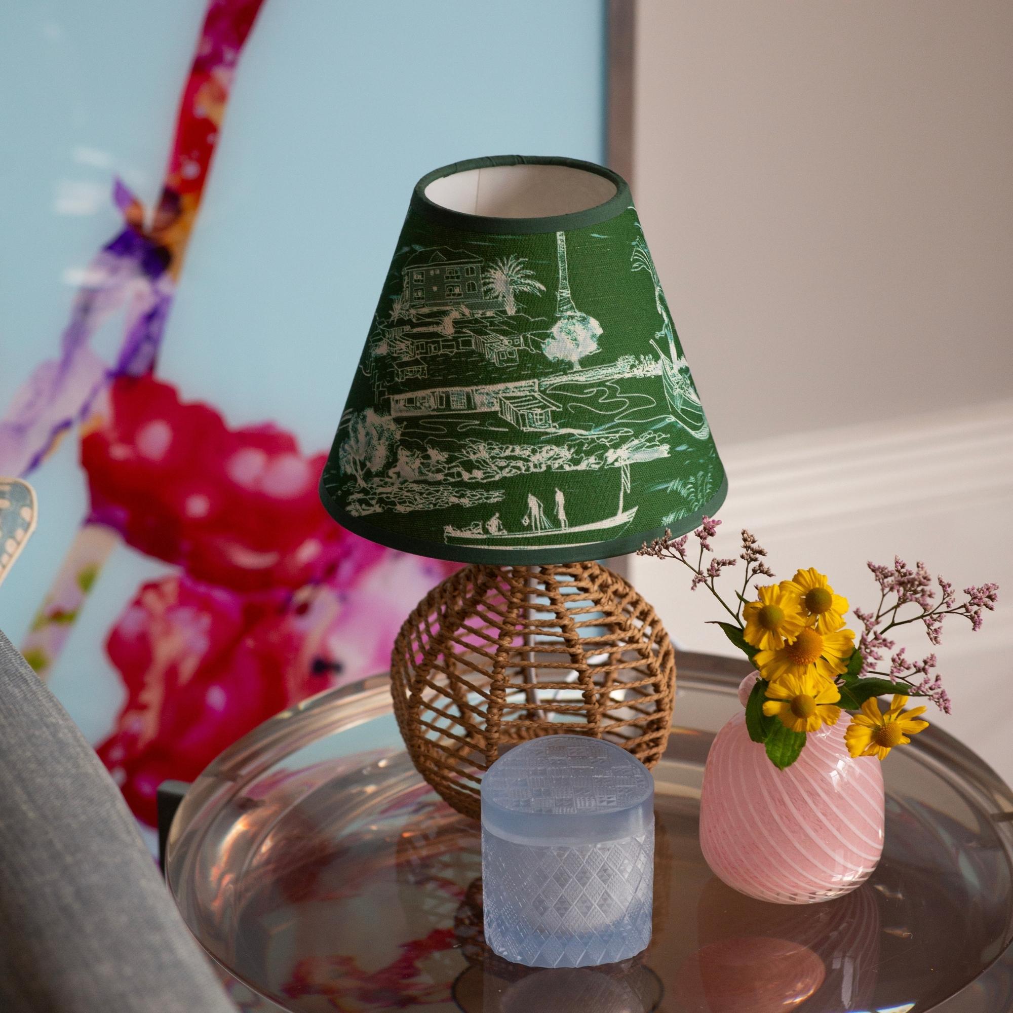 Banana Island | Palm Green 8" Empire Lampshade