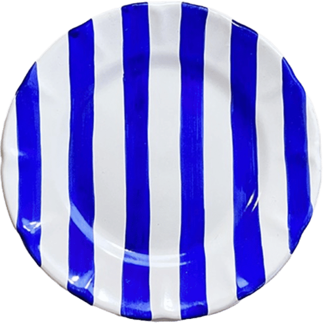 Sunny Blue Stripe Plate 25cm