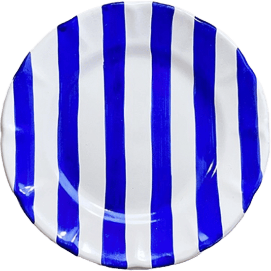 Sunny Blue Stripe Plate 25cm