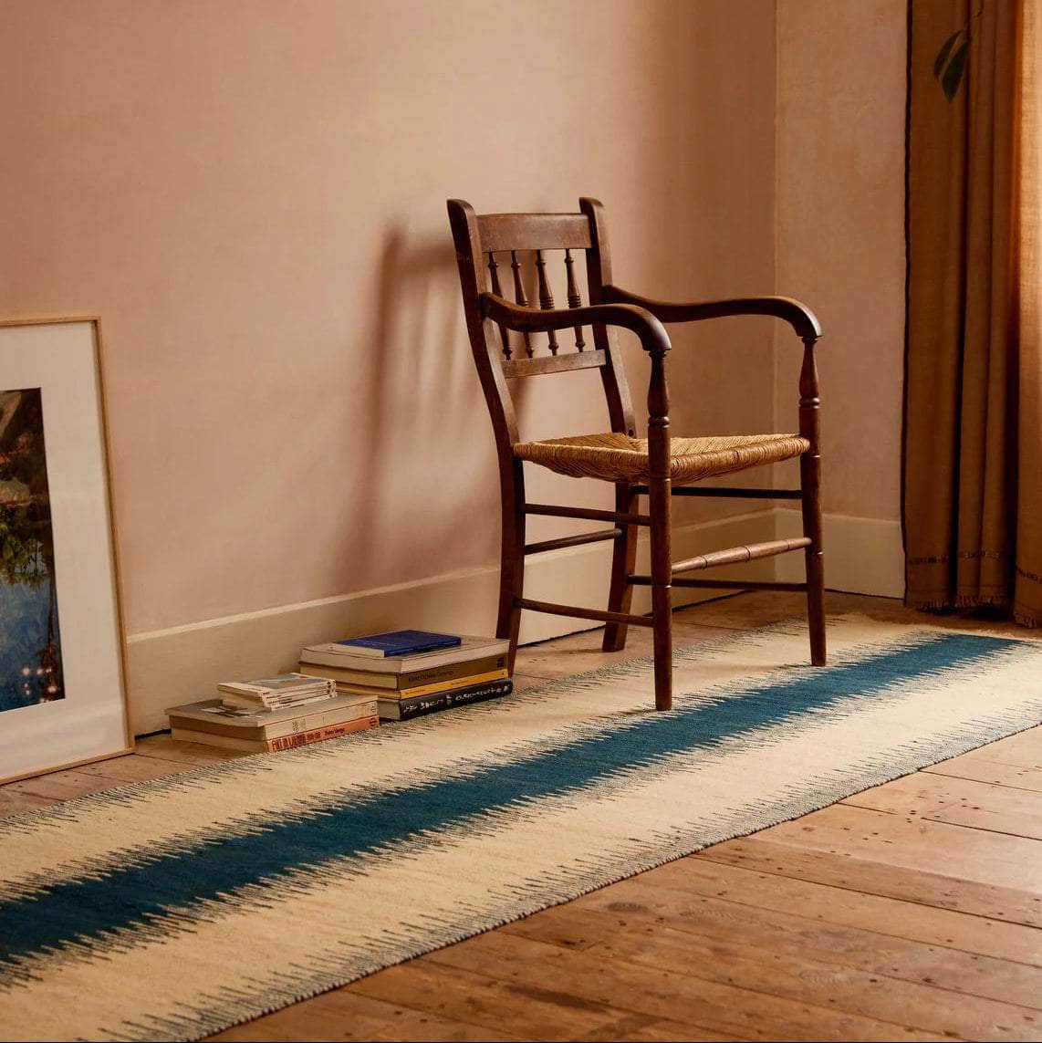 Navy Flatweave Runner