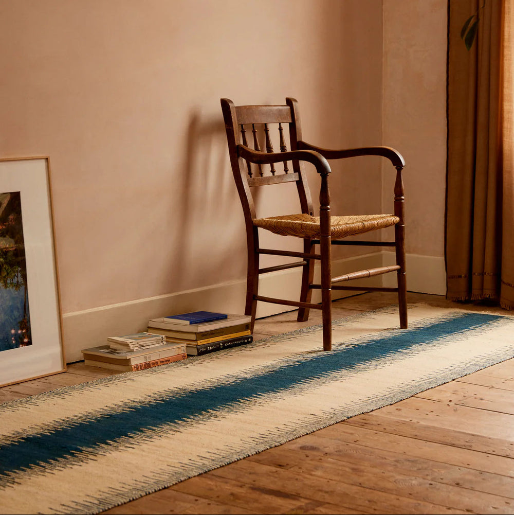 Navy Flatweave Runner