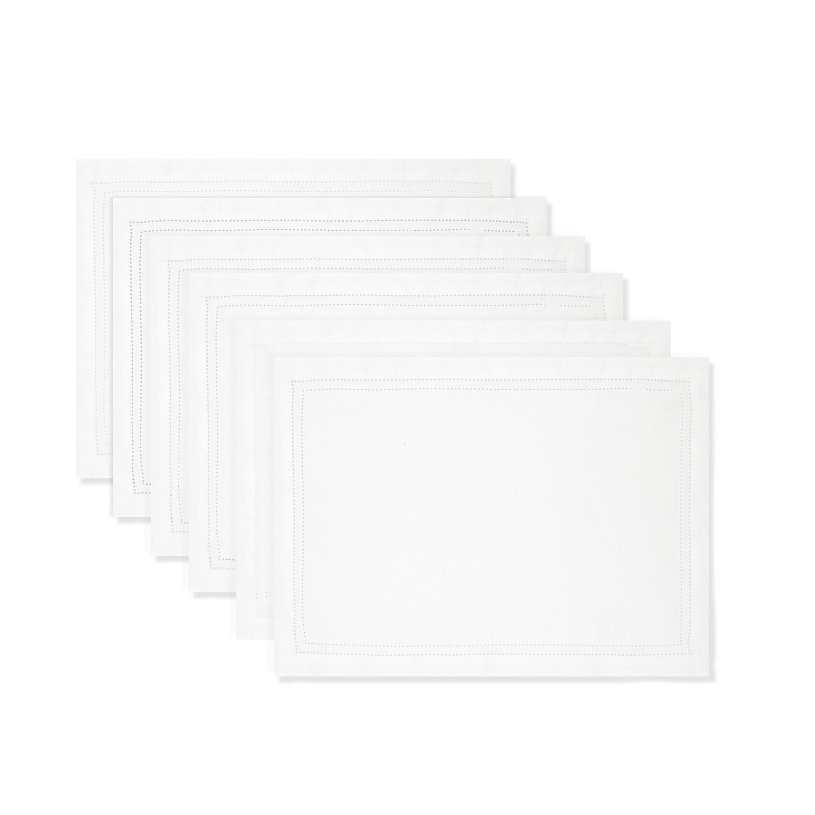 Set of Double Hemstitch Edge Placemats