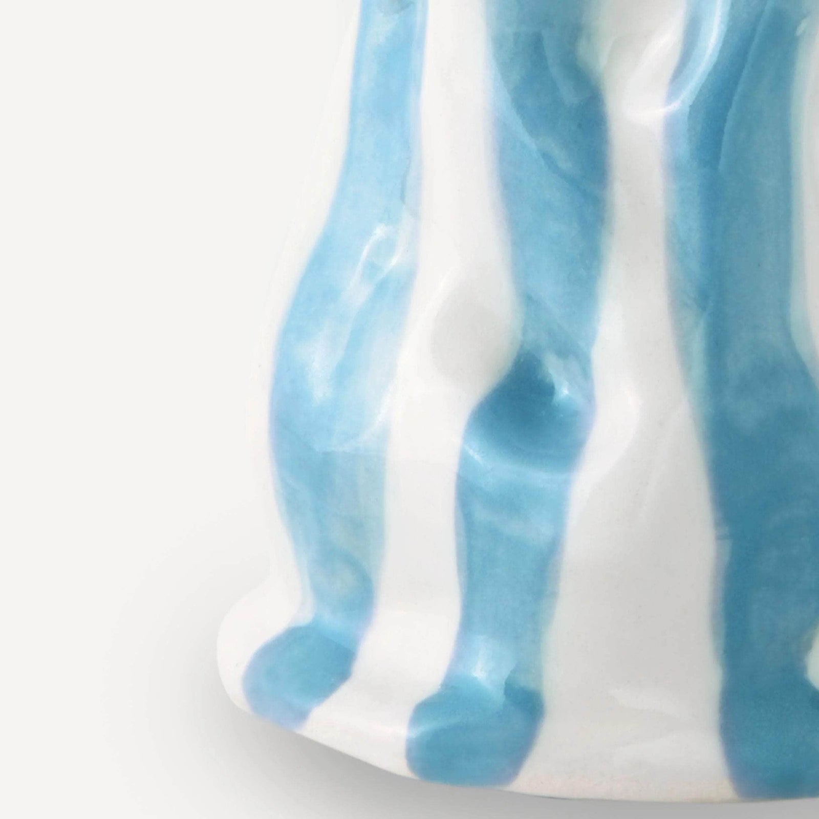 Turquoise Candy Stripe Vase