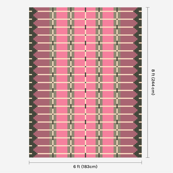 Corbie Flatweave Rug - Pink Azalea