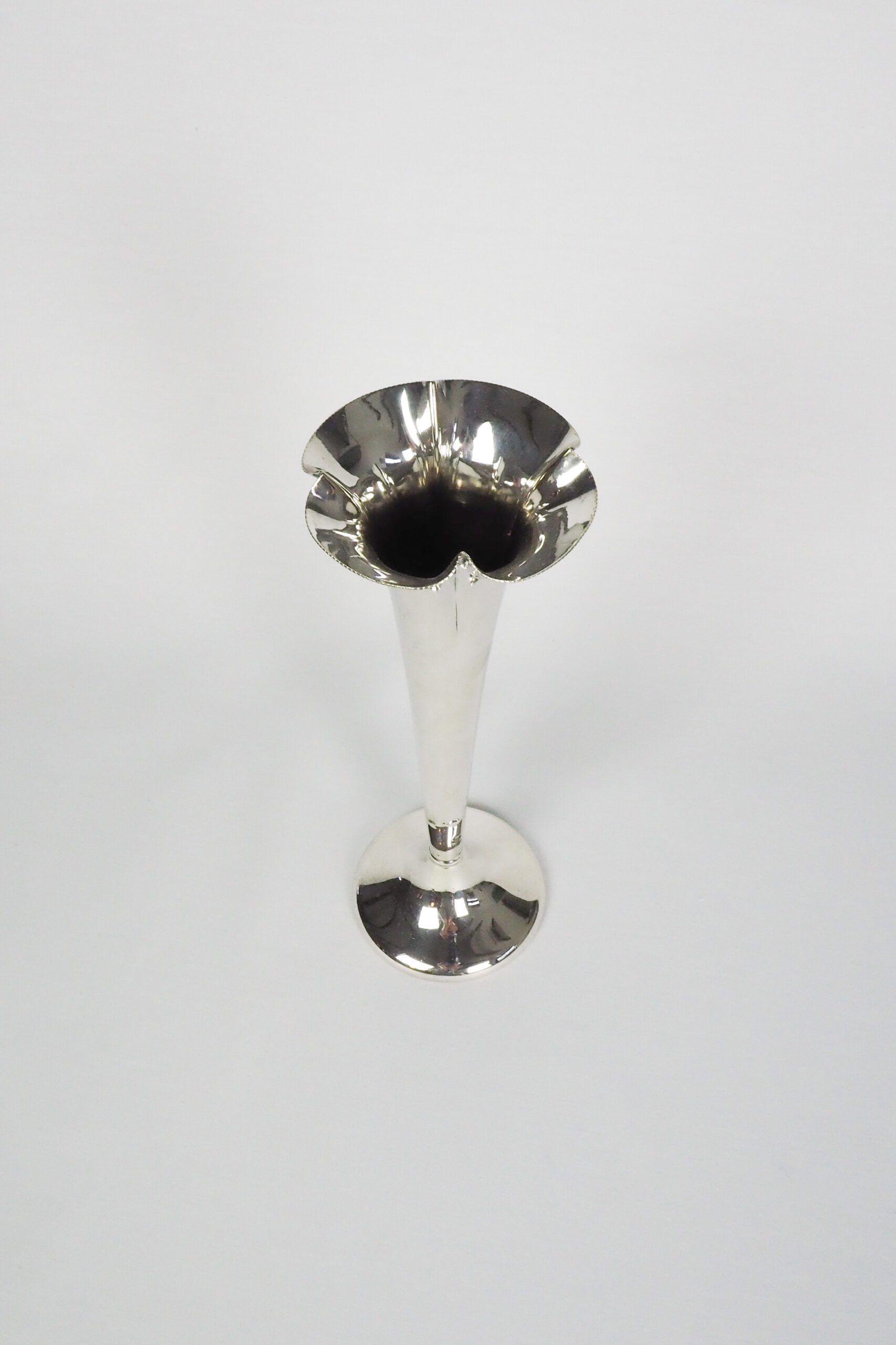 Tall Silver Plate Bud Vase