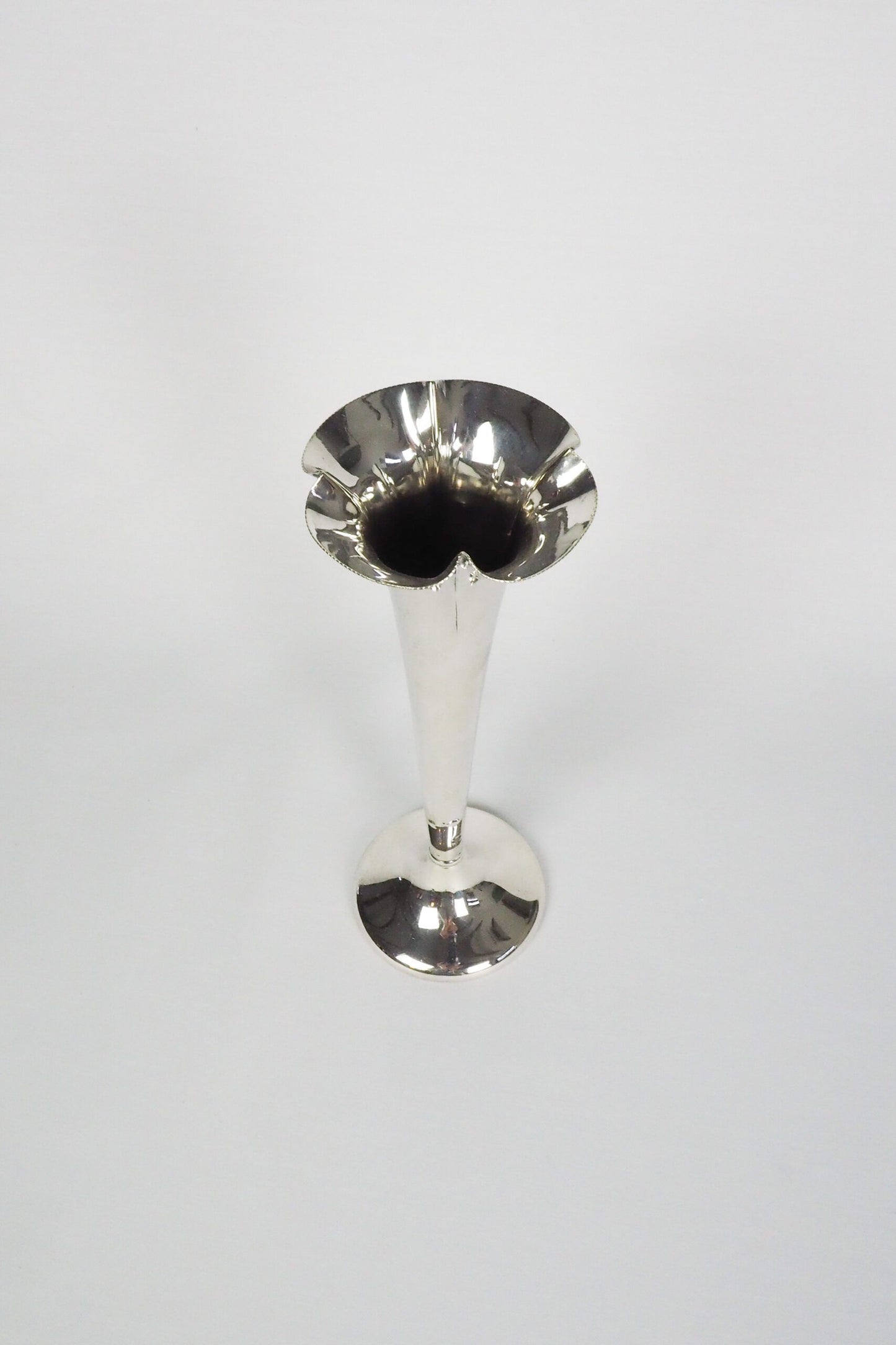 Tall Silver Plate Bud Vase