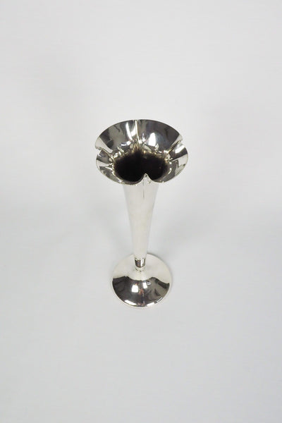 Tall Silver Plate Bud Vase