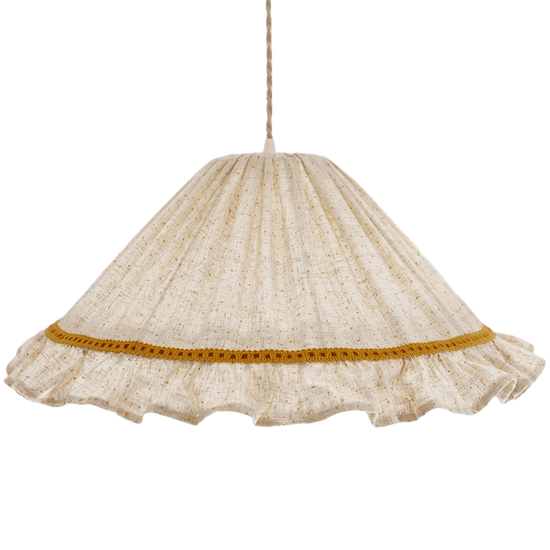 Conical Pendant Light With Ruffle Emilia “Classic Dots”