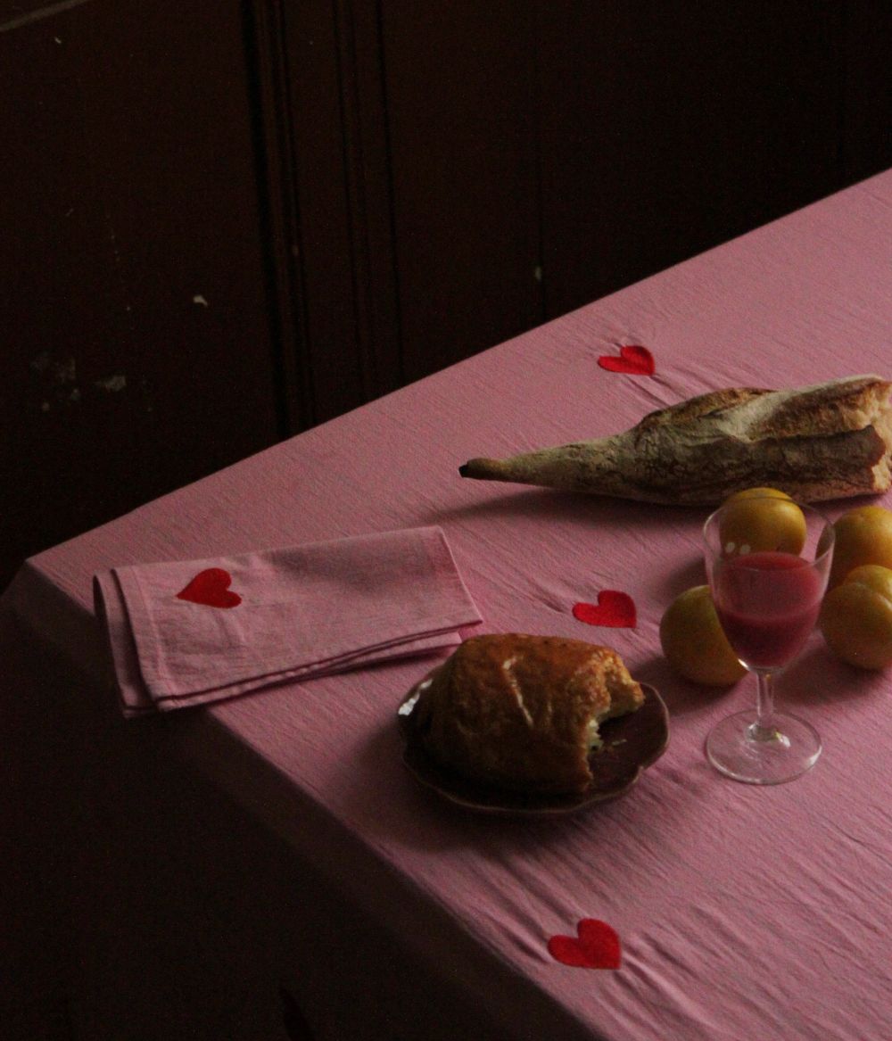 Napkin 4 pcs Pink Hearts
