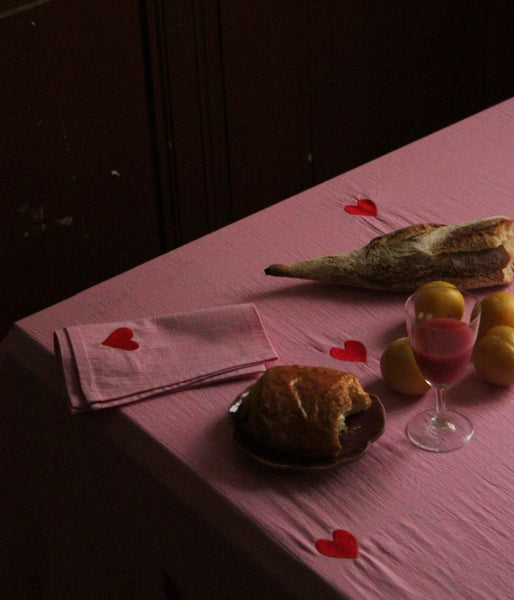 Napkin 4 pcs Pink Hearts