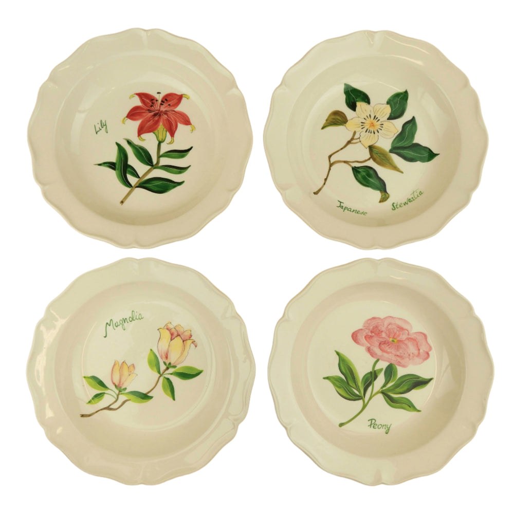 Set of 4 Botanica Soup Plates